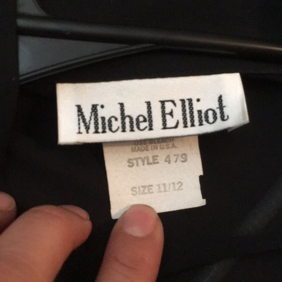 Michel Elliot black & gold trim blouse NWT sheer - Picture 9 of 16